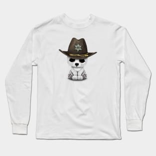 Cute Baby Polar Bear Cub Sheriff Long Sleeve T-Shirt